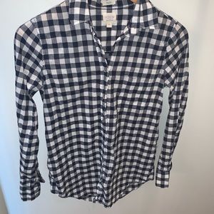 J. Crew Gingham Long Sleeve Shirt